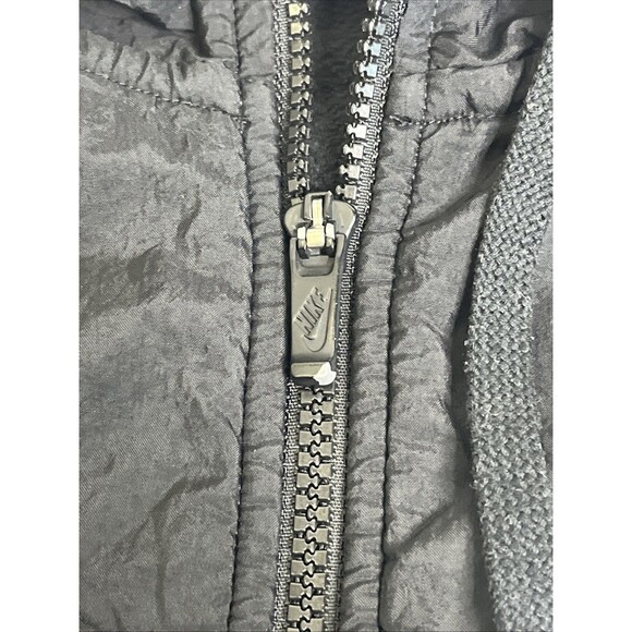 VTG Nike Blue Tag Fleece Jacket Men’s Large Black Full Zip Vintage - Picture 6 of 11